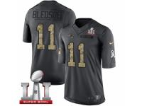 Men's Nike New England Patriots #11 Drew Bledsoe Limited Black 2016 Salute to Service Super Bowl LI 51 NFL Jersey