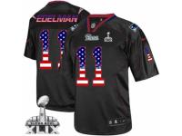 Men's Nike New England Patriots 11 Julian Edelman Limited Black USA Flag Fashion Super Bowl XLIX NFL Jersey