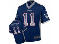 Men's Nike New England Patriots #11 Julian Edelman Limited Navy Blue Drift Fashion NFL Jersey