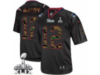 Men's Nike New England Patriots 12 Tom Brady Limited Black Camo Fashion Super Bowl XLIX NFL Jersey