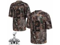 Men's Nike New England Patriots #12 Tom Brady Limited Camo Realtree Super Bowl XLIX NFL Jersey