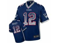 Men's Nike New England Patriots #12 Tom Brady Limited Navy Blue Drift Fashion NFL Jersey