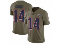 Men's Nike New England Patriots #14 Brandin Cooks Limited Olive 2017 Salute to Service NFL Jersey