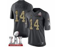 Men's Nike New England Patriots #14 Steve Grogan Limited Black 2016 Salute to Service Super Bowl LI 51 NFL Jersey