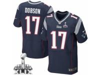 Men's Nike New England Patriots 17 Aaron Dobson Elite Navy Blue Team Color Super Bowl XLIX NFL Jersey