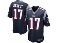 Men's Nike New England Patriots #17 Devin Street Game Navy Blue Team Color NFL Jersey