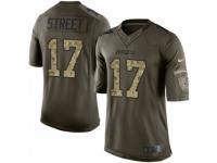 Men's Nike New England Patriots #17 Devin Street Limited Green Salute to Service NFL Jersey