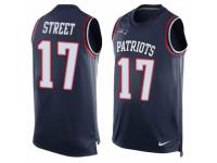 Men's Nike New England Patriots #17 Devin Street Navy Blue Player Name & Number Tank Top NFL Jersey