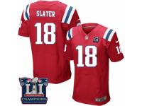 Men's Nike New England Patriots #18 Matthew Slater Elite Red Alternate Super Bowl LI Champions NFL Jersey