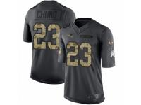 Men's Nike New England Patriots #23 Patrick Chung Limited Black 2016 Salute to Service NFL Jersey