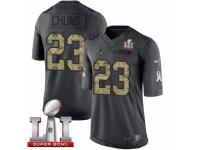 Men's Nike New England Patriots #23 Patrick Chung Limited Black 2016 Salute to Service Super Bowl LI 51 NFL Jersey