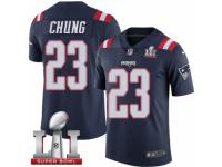 Men's Nike New England Patriots #23 Patrick Chung Limited Navy Blue Rush Super Bowl LI 51 NFL Jersey