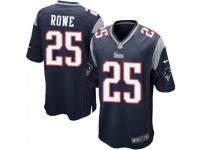 Men's Nike New England Patriots #25 Eric Rowe Game Navy Blue Team Color NFL Jersey