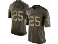 Men's Nike New England Patriots #25 Eric Rowe Limited Green Salute to Service NFL Jersey