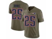 Men's Nike New England Patriots #25 Eric Rowe Limited Olive 2017 Salute to Service NFL Jersey