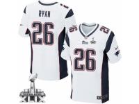 Men's Nike New England Patriots #26 Logan Ryan Elite White Super Bowl XLIX NFL Jersey