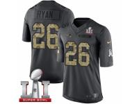 Men's Nike New England Patriots #26 Logan Ryan Limited Black 2016 Salute to Service Super Bowl LI 51 NFL Jersey