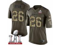 Men's Nike New England Patriots #26 Logan Ryan Limited Green Salute to Service Super Bowl LI 51 NFL Jersey