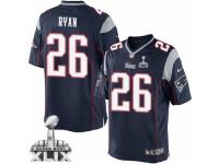 Men's Nike New England Patriots #26 Logan Ryan Limited Navy Blue Team Color Super Bowl XLIX NFL Jersey