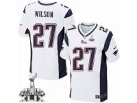 Men's Nike New England Patriots #27 Tavon Wilson Elite White Super Bowl XLIX NFL Jersey