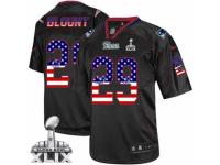 Men's Nike New England Patriots #29 LeGarrette Blount Limited Black USA Flag Fashion Super Bowl XLIX NFL Jersey