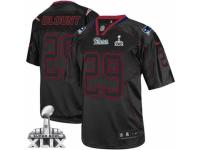 Men's Nike New England Patriots #29 LeGarrette Blount Limited Lights Out Black Super Bowl XLIX NFL Jersey