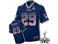 Men's Nike New England Patriots #29 LeGarrette Blount Limited Navy Blue Drift Fashion Super Bowl XLIX NFL Jersey