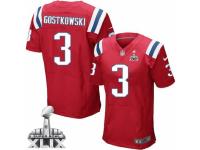 Men's Nike New England Patriots #3 Stephen Gostkowski Elite Red Alternate Super Bowl XLIX NFL Jersey