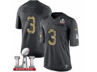 Men's Nike New England Patriots #3 Stephen Gostkowski Limited Black 2016 Salute to Service Super Bowl LI 51 NFL Jersey