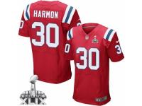 Men's Nike New England Patriots #30 Duron Harmon Elite Red Alternate Super Bowl XLIX NFL Jersey