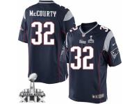 Men's Nike New England Patriots #32 Devin McCourty Limited Navy Blue Team Color Super Bowl XLIX NFL Jersey