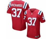 Men's Nike New England Patriots #37 Jordan Richards Elite Red Alternate NFL Jersey