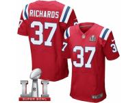 Men's Nike New England Patriots #37 Jordan Richards Elite Red Alternate Super Bowl LI 51 NFL Jersey