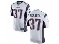 Men's Nike New England Patriots #37 Jordan Richards Game White NFL Jersey