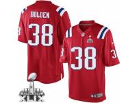 Men's Nike New England Patriots #38 Brandon Bolden Limited Red Alternate Super Bowl XLIX NFL Jersey