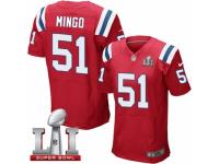 Men's Nike New England Patriots #51 Barkevious Mingo Elite Red Alternate Super Bowl LI 51 NFL Jersey