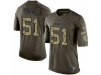 Men's Nike New England Patriots #51 Barkevious Mingo Limited Green Salute to Service NFL Jersey