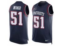 Men's Nike New England Patriots #51 Barkevious Mingo Navy Blue Player Name & Number Tank Top NFL Jersey