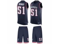 Men's Nike New England Patriots #51 Barkevious Mingo Navy Blue Tank Top Suit NFL Jersey