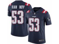 Men's Nike New England Patriots #53 Kyle Van Noy Limited Navy Blue Rush NFL Jersey