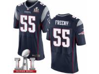 Men's Nike New England Patriots #55 Jonathan Freeny Elite Navy Blue Team Color Super Bowl LI 51 NFL Jersey