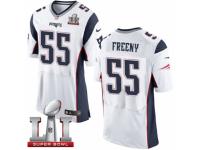 Men's Nike New England Patriots #55 Jonathan Freeny Elite White Super Bowl LI 51 NFL Jersey