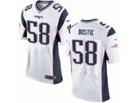 Men's Nike New England Patriots #58 Jon Bostic Elite White NFL Jersey