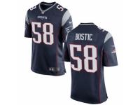 Men's Nike New England Patriots #58 Jon Bostic Game Navy Blue Team Color NFL Jersey