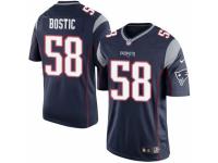 Men's Nike New England Patriots #58 Jon Bostic Limited Navy Blue Team Color NFL Jersey