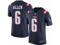 Men's Nike New England Patriots #6 Ryan Allen Limited Navy Blue Rush NFL Jersey