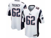 Men's Nike New England Patriots #62 Joe Thuney Game White NFL Jersey