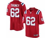 Men's Nike New England Patriots #62 Joe Thuney Limited Red Alternate NFL Jersey