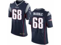 Men's Nike New England Patriots #68 LaAdrian Waddle Elite Navy Blue Team Color NFL Jersey