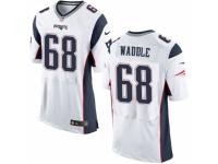 Men's Nike New England Patriots #68 LaAdrian Waddle Elite White NFL Jersey